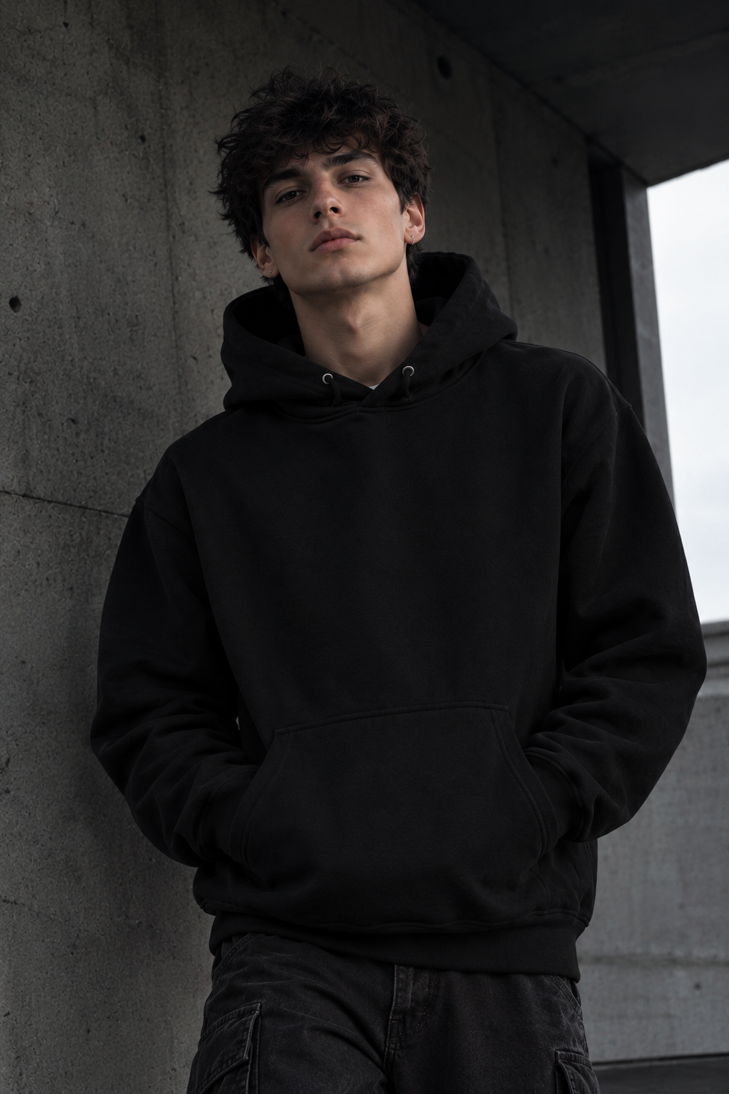 Men's Fleece Hoodie, Cotton Warm Hooded Sweatshirt